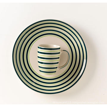 Ceramic handpainted dinner plate ceramic mug
